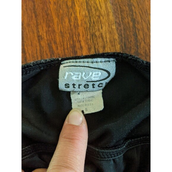 Vintage Rave 90s Black Velvet Lace Going Out Top Sz S Y2K Whimsigoth Witchy - Picture 6 of 8